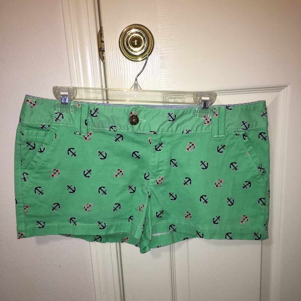 Red Camel Anchor Print Shorts - Picture 1 of 9